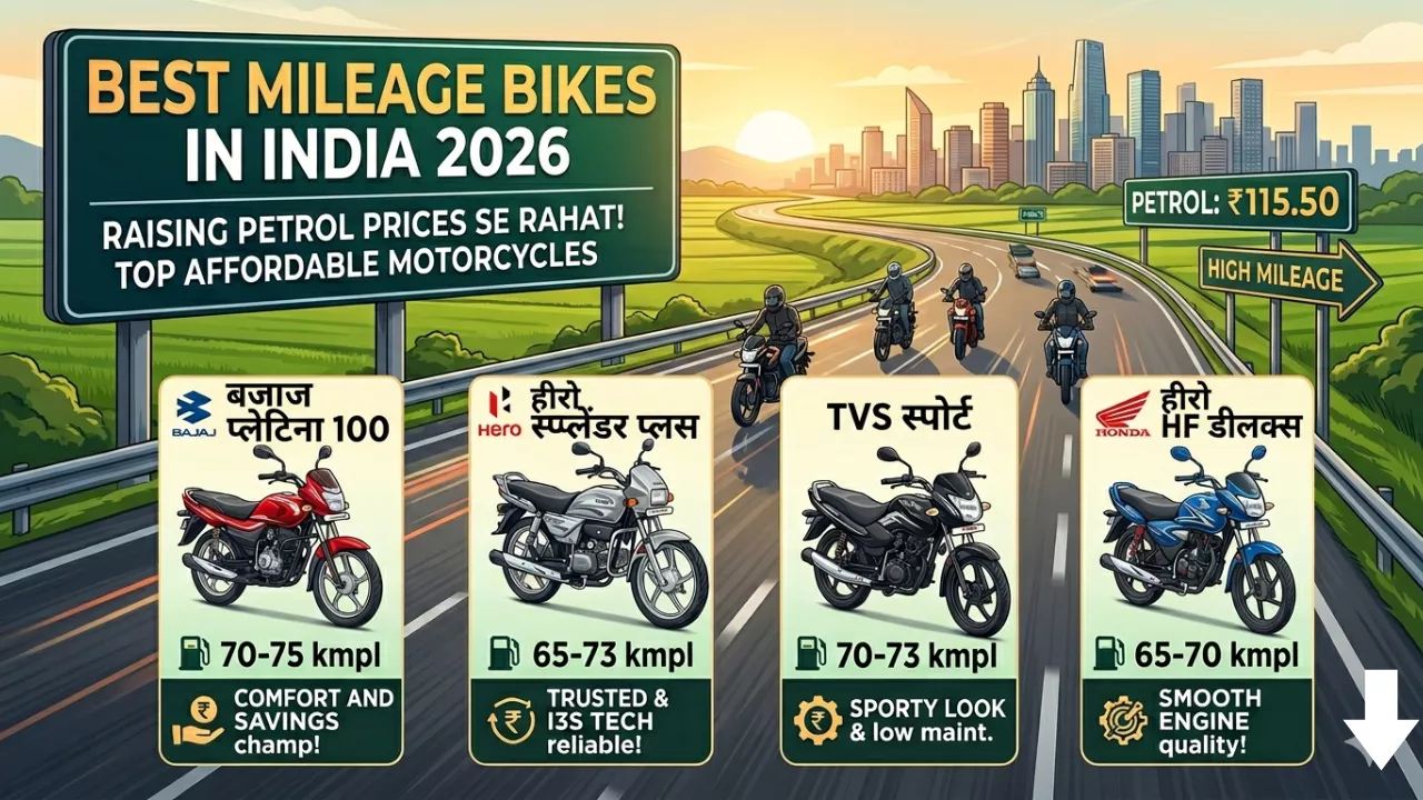 Best Mileage Bikes In India 2026