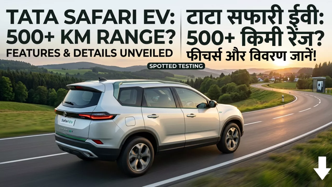 Tata Safari EV Spotted Testing